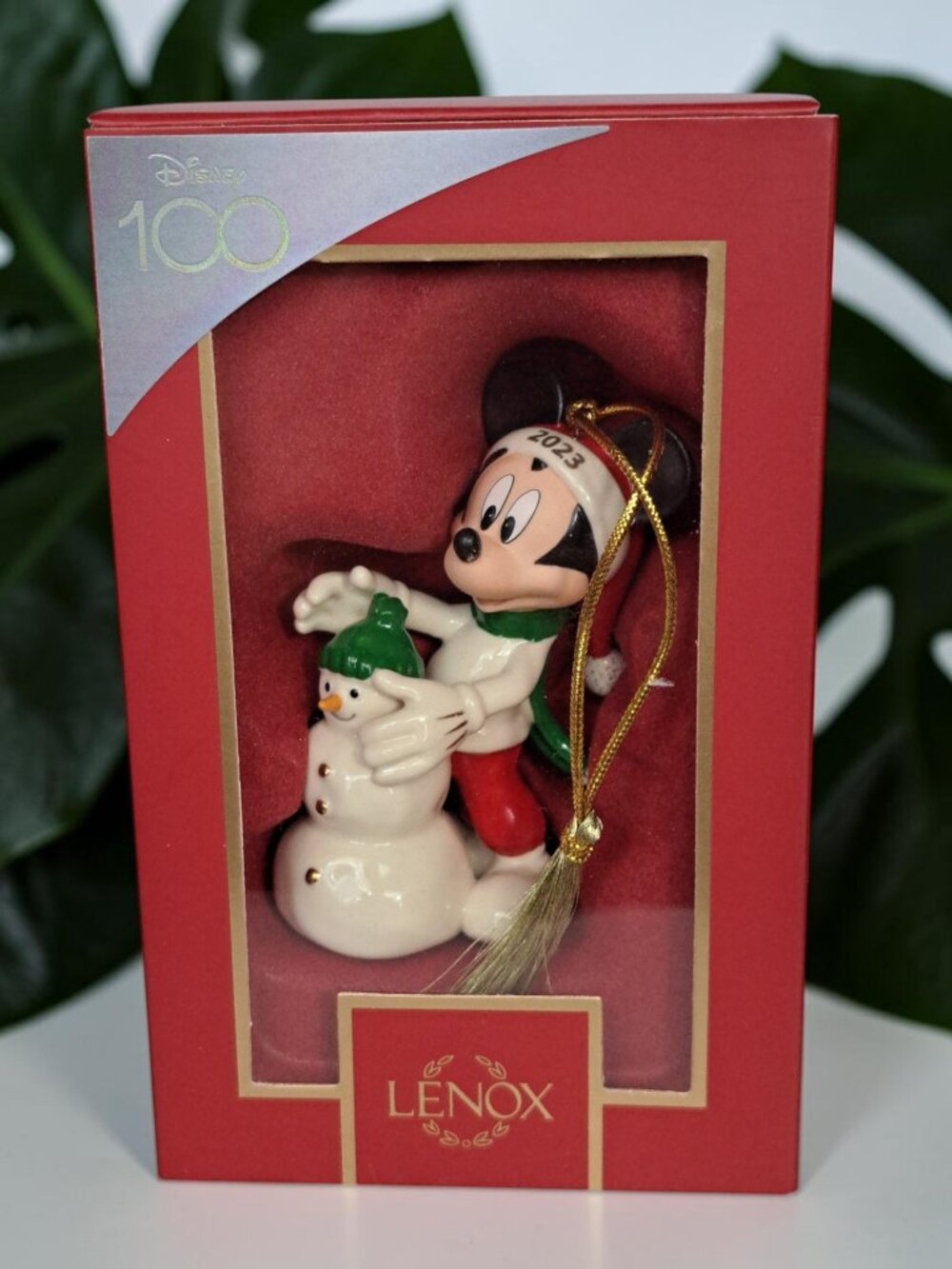 Lenox 2023 Mickey and Snowman Ornament Disney 100th Anniversary